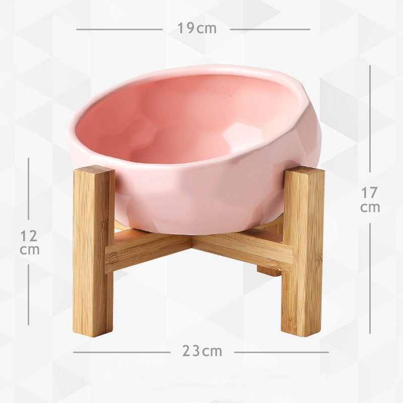 Ceramic pet bowl side view