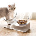 Raised clear pet feeder