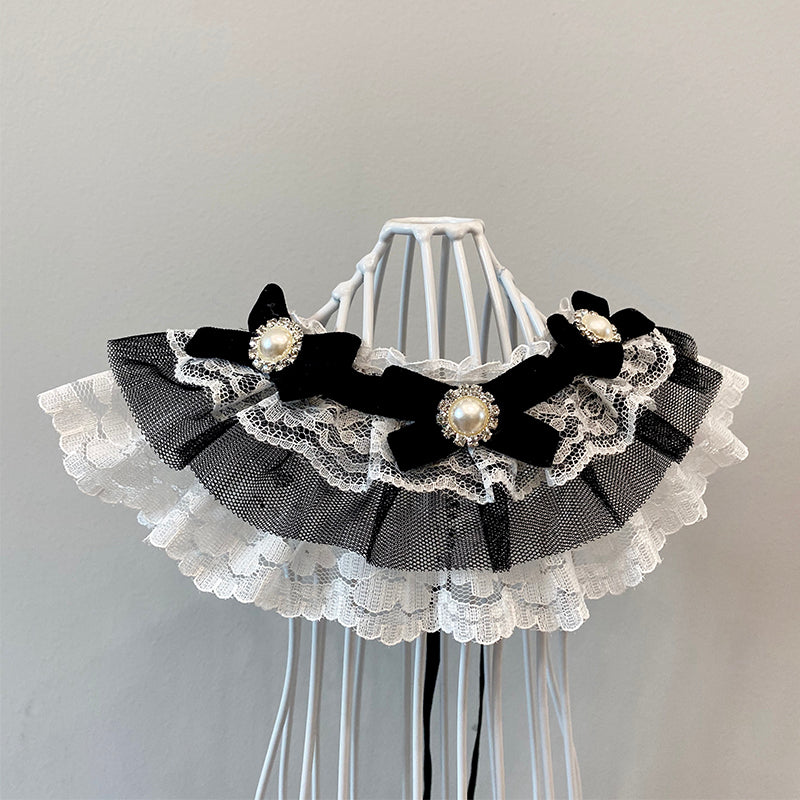 Black pet bib scarf
