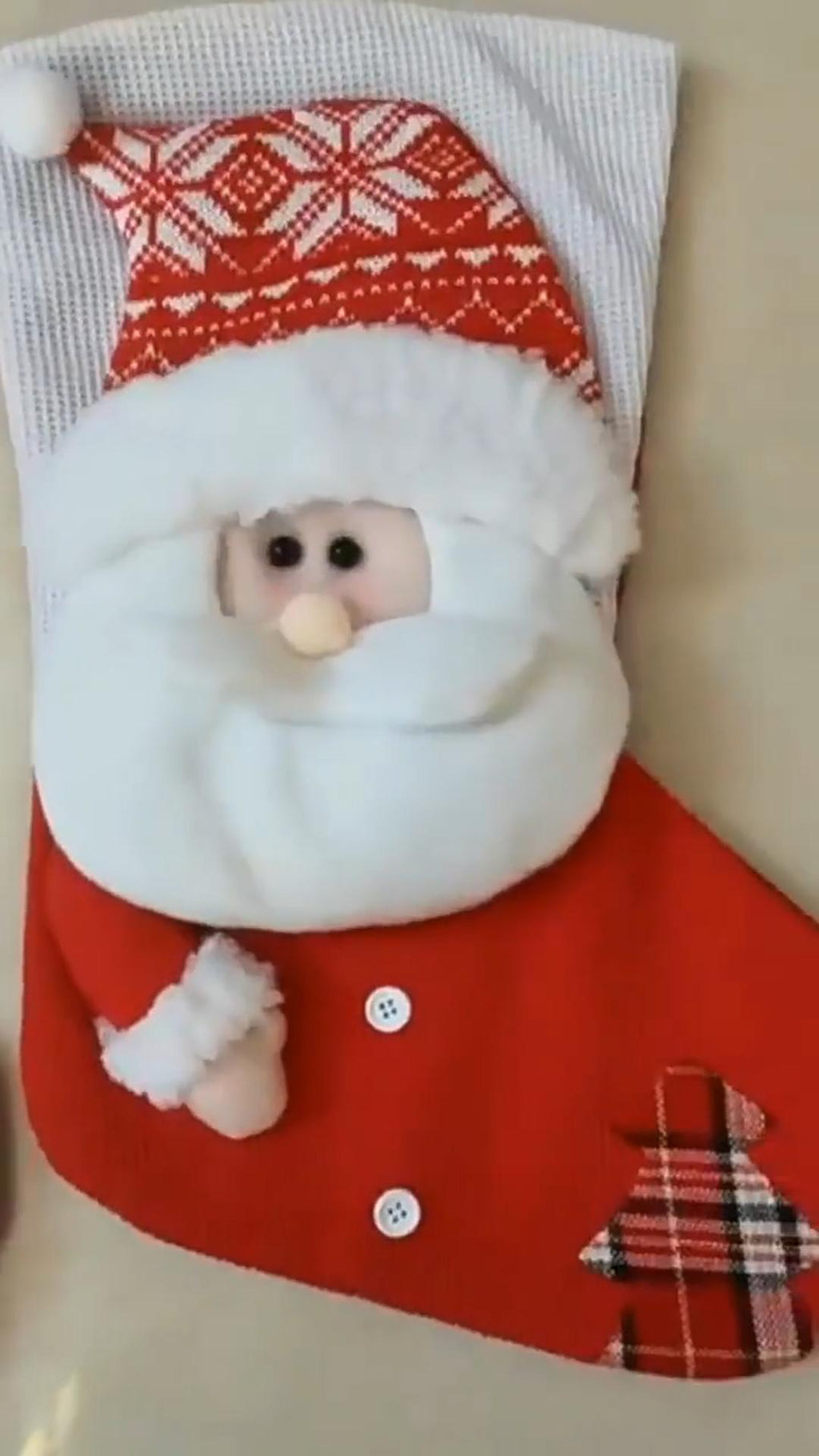 Knitted Christmas pet stocking